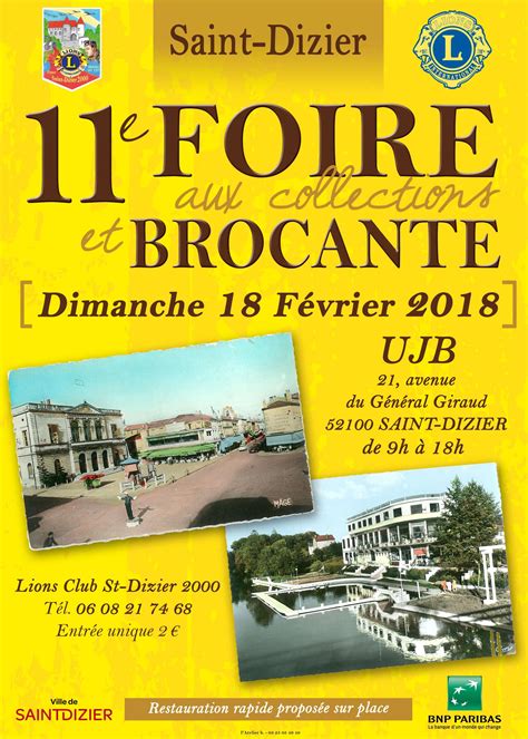 Affiche Brocante St Dizier Lions Clubs District Est