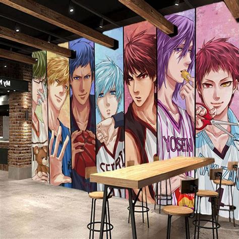 Beibehang Large Custom D Wallpaper Hd Hand Painted Basketball Anime