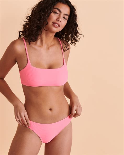 Billabong Tanlines Bralette Bikini Top Pink Bikini Village