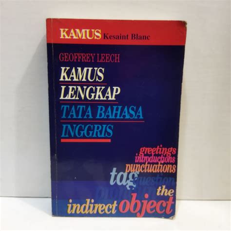 Jual Buku Kamus Lengkap Tata Bahasa Inggrisby Geoffrey Leech Shopee