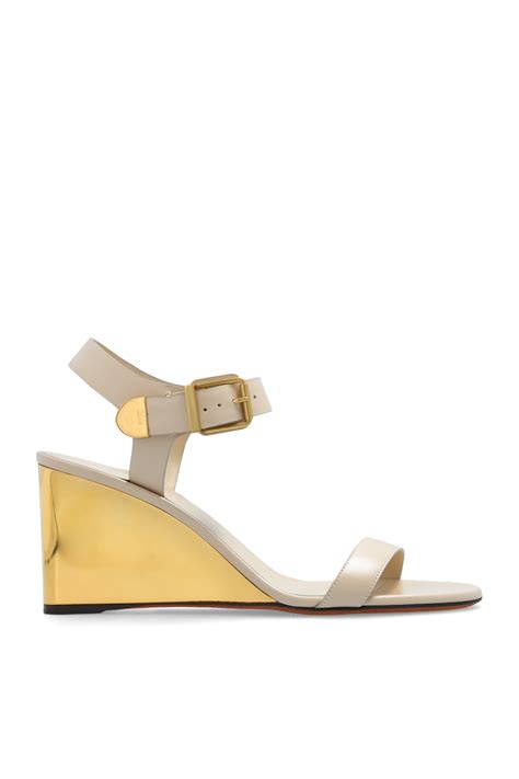 Beige ‘rebecca Wedge Sandals Chloé Vitkac Gb
