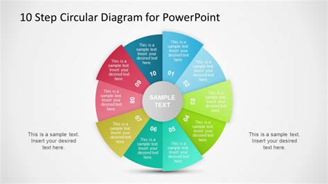 10 Step Circular diagram다이어그램 Style for 무료ppt템플릿