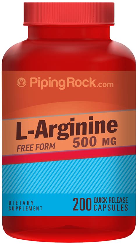 L-Arginine 500 mg Pharma Grade 200 Capsules | Benefits & Reviews ...