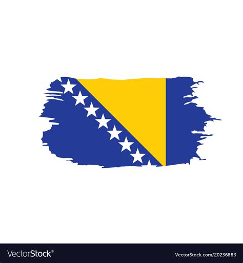 Bosnia and herzegovina flag Royalty Free Vector Image