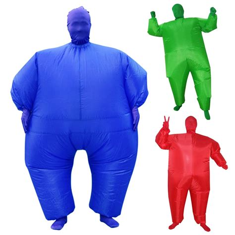 Airsuits Inflatable Fat Chub Suit Fancy Dress Party Costume Red Green And Blue Ebay