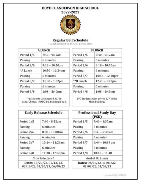 Boyd Anderson High School Calendar Correy Coretta