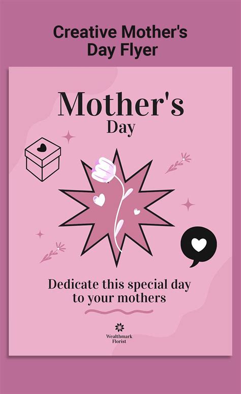 Creative Mother S Day Flyer In Eps Illustrator Word Psd Png