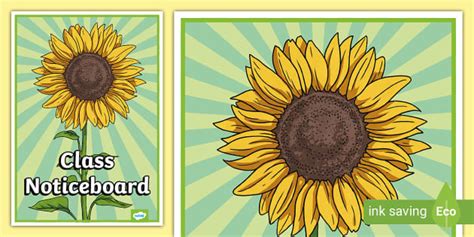 Sunflower Class Noticeboard Display Poster Teacher Made