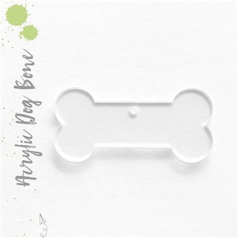 25 Acrylic Keychain Blanks Dog Bone 18 Thick Select Etsy