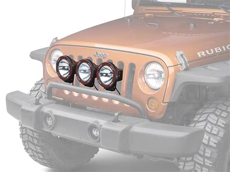 Rugged Ridge Jeep Wrangler 5 In Round Hid Off Road Fog Lights W Front Bumper Light Bar 12496