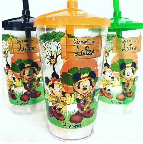 Copo 500 Ml Personalizado Safari Mickey Elo7