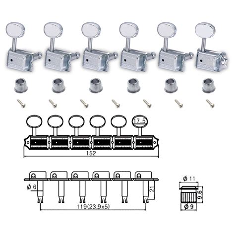 Wj Wilkinson Deluxe R Inline Chrome Vintage Tuners For Fender Strat