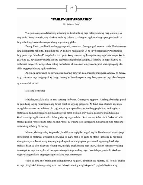 Pdf-7-maikling-kwento compress - “Paulit“Paulit-ulit ang Pasko”ulit ang ...