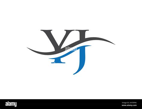 Diseño Inicial Del Logotipo De Yj Con La Letra Vinculada Vector Moderno De Diseño Con Logotipo