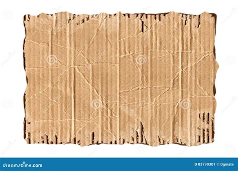 Torn Scrap Cardboard Stock Image Image Of Torn Corrugated 83790301