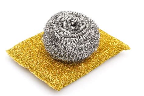 Two Kinds Of Steel Wool Dishwashing Stock Photo Image Of Wool