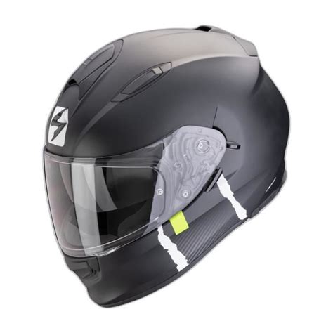 Casque Moto Int Gral Scorpion Exo Code Noir Mat Argent L