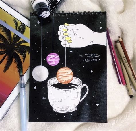 Pin by Wwkkjsjsj on Hızlı Kaydedilenler Space drawings Diy canvas