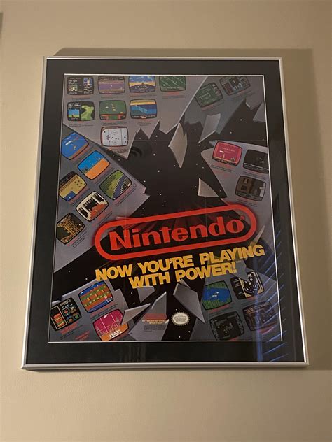 Nintendo Playing With Power Poster I Had Framed At Hobby Lobby Hanging