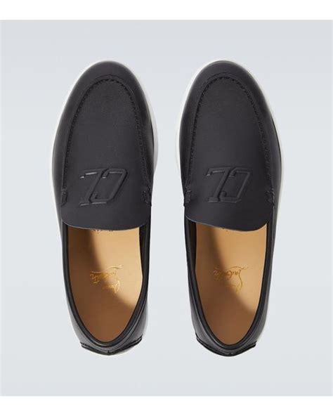 Christian Louboutin Varsiboat Leather Loafers In Black For Men Lyst