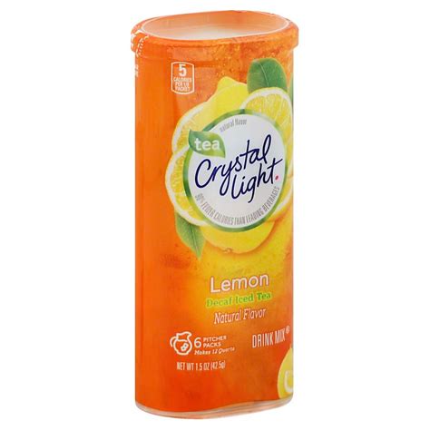 Crystal Light Natural Decaffeinated Lemon Iced Tea Drink Mix Shop Tea At H E B