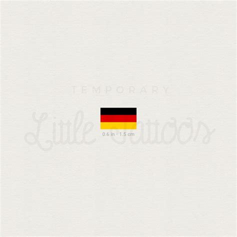 Germany Flag Temporary Tattoo - Set of 3 – Little Tattoos