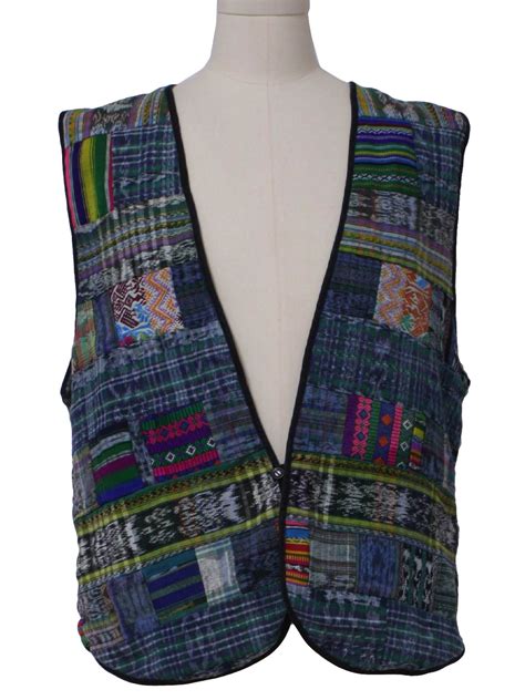 Retro 1980s Vest 80s Missing Label Unisex Slightly Faded Multi