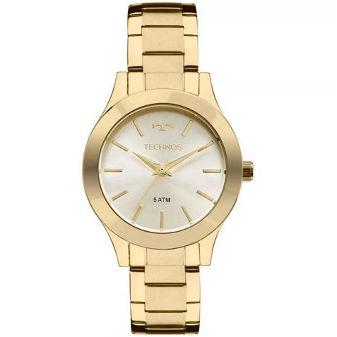 Relógio Technos Feminino Dourado Aço Inox Analógico 2035MKQ 4X