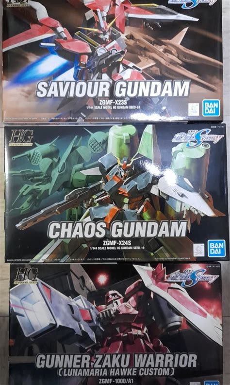 全新未開未砌 三盒 Bandai模型 Hg1144 Gundam Seed Destiny Saviour Gundamchaos