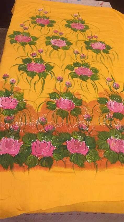 Hand Paint Punjabi Suit Design Painting Fabric Painting Fabric