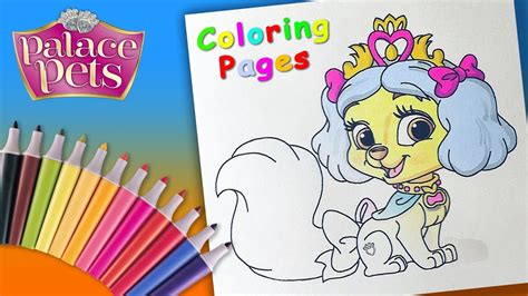 Disney Princess Palace Pets Coloring Forkids Learncolors With Snow