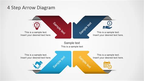 4 Step Arrows Diagram For PowerPoint SlideModel