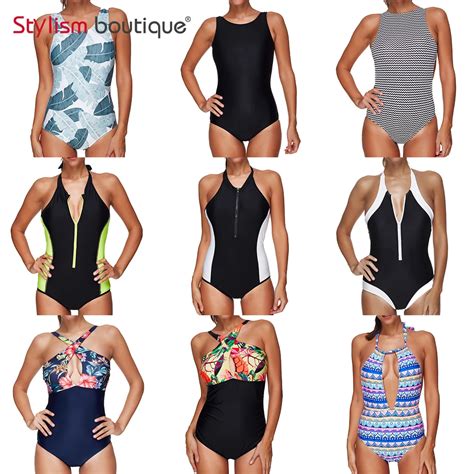 2018 New High Neck Sexy Swimwear Women One Piece Swimsuit Mesh