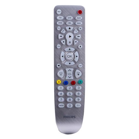 Philips 6-Device Backlit Universal TV Remote Control in Silver SRP3016S ...