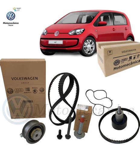 Kit Correias Bomba D água E Dentada Vw Up Mpi Rolos E Junta