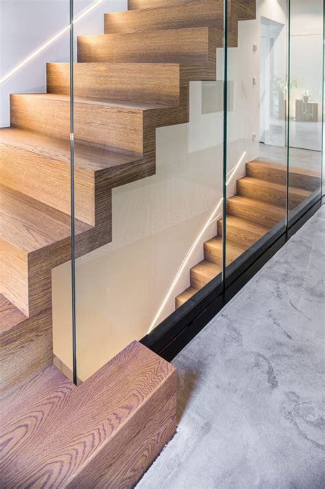 Faltwerktreppe Eiche Glas Stockwerk Treppen