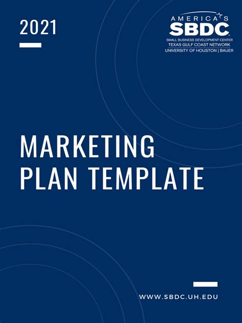 Uh Sbdc Marketing Plan Template Pdf Marketing Marketing Strategy