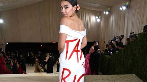 Rep Alexandria Ocasio Cortez Responds To Backlash Over Tax The Rich Met Gala Gown Good