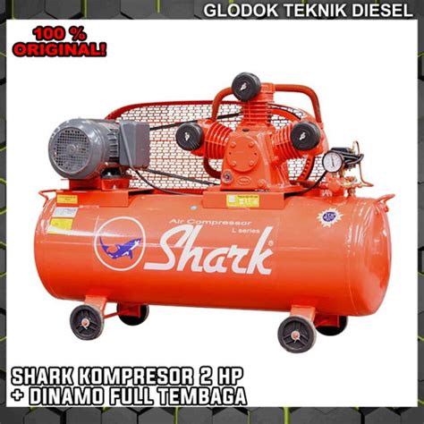 Jual SHARK 2 HP Kompresor Angin 1 Liter Oli Kompresor Unloading