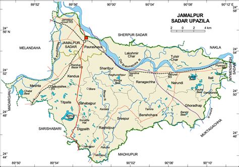 Maps Of Bangladesh Jamalpur Sadar Upazila