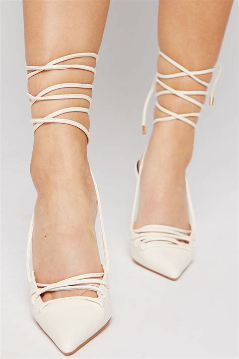 Avena Lace Up Pumps Nude Fashion Nova Shoes Fashion Nova