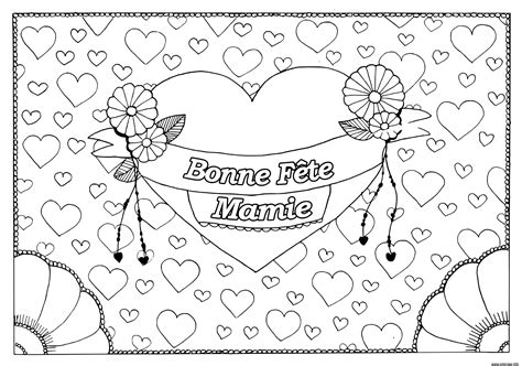 Coloriage Fete Des Mamies Grand Mere Jecolorie