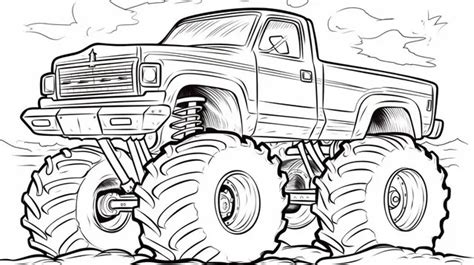 Fond Coloriages Monster Truck Meilleurs Coloriages Pour Enfants Fond