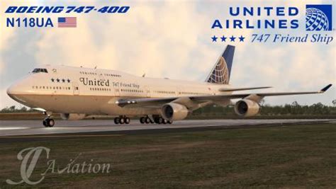 United Airlines Boeing 747-400 747 Friend Ship N118UA - Aircraft Skins ...