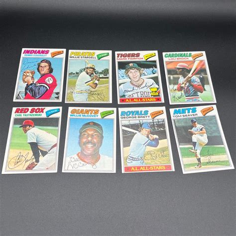 Lot Topps Baseball Cards George Brett Lou Brock Tom Seaver