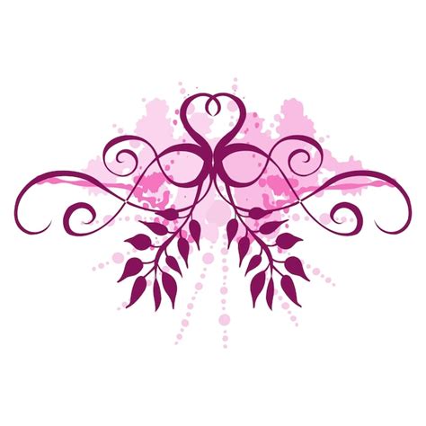 Diseño de vector de ornamento rosa Vector Premium