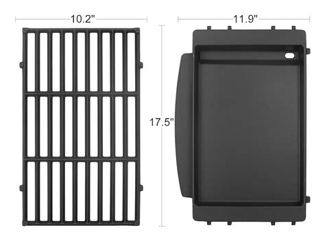 Cast Iron 7658 Cooking Griddle And 7637 Grill Grate For Weber Gs4 Spirit Ii And I 200