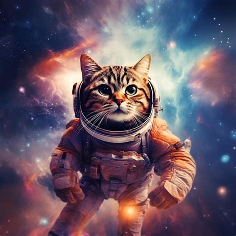 Premium Photo Enchanting Background Cat Astronaut039s Magical Journey