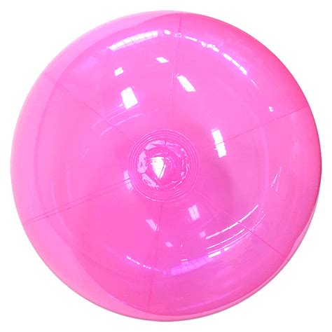 Beach Balls from Small to Giants - 24-Inch Translucent Pink Beach Balls