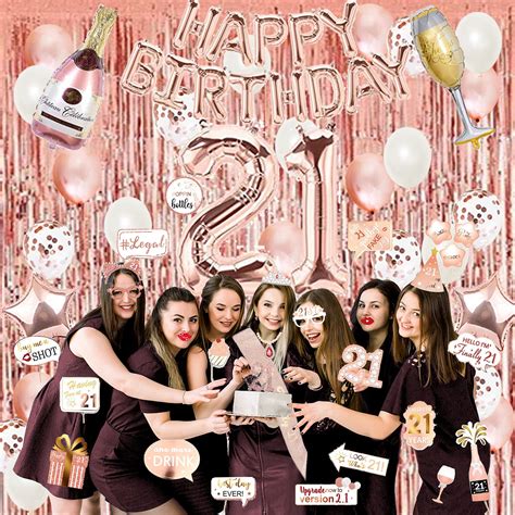 Mayen St Birthday Party Decorations Rose Gold Photo Booth Props